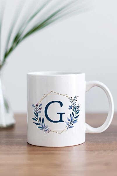 Mio Life Unisex White Letter G Printed Mug