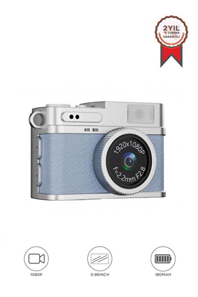 Torima Dijital Fotoğraf Makineleri Video Kamera Mini Anahtarlık 1080P CMR35 Mavi