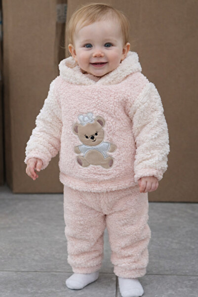 GÖKNAZ Bebek Peluş Takım – Ayıcık Nakışlı, Yumuşacık 2’li Set 🧸