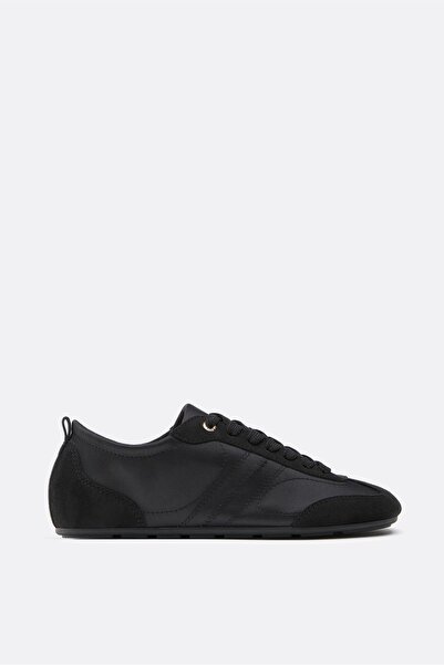 Stradivarius Satin-effect trainers with thin soles