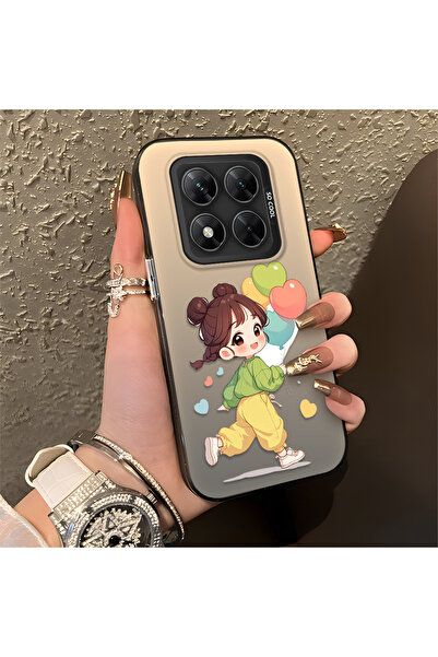 Hontinga حافظة متوافقة مع هاتف Poco X7 5G، حافظة هاتف صلبة مضادة للسقوط، فتاة...