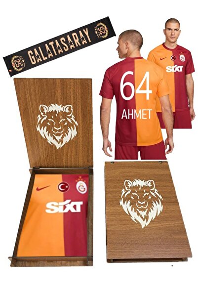 Galatasaray Orijinal 5 Yıldız Forma Kişiye Özel İsim Numara Baskılı Atkı Ve A...