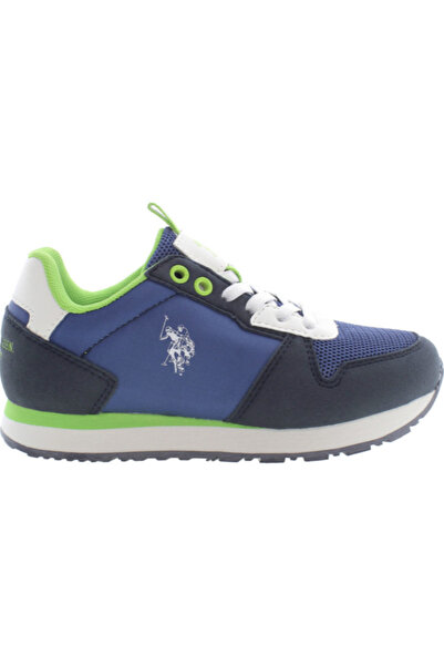 U.S. Polo Assn. Pantofi copii U.S. Polo Best albastri , sireturi si logo, sti...