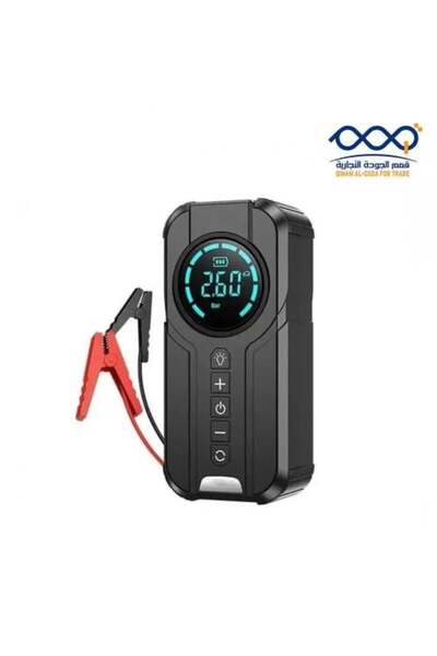 Denx جهاز تشغيل السيارة 4 في 1 وضاغط هواء (6000 مللي أمبير) - مع مصباح LED وش...