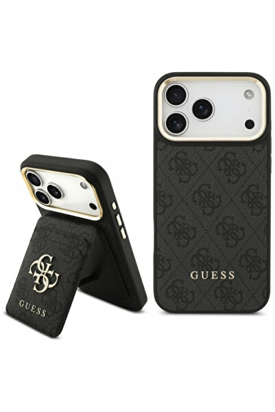 Guess Husa MagSafe pentru Apple iPhone 17 Pro, Guess, Cardslot 4G, Neagra