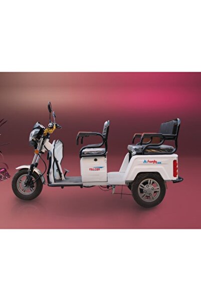 Falcon Family 8000 Üç Tekerli Elektrikli Motosiklet Beyaz