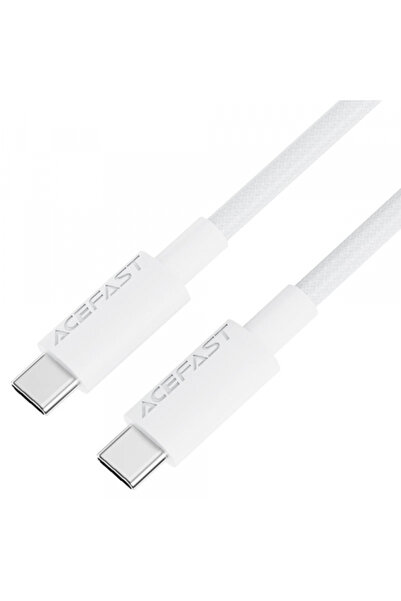 Acefast Cablu Date si Incarcare USB-C - USB-C C18-03, 60W, 1.2m, Alb