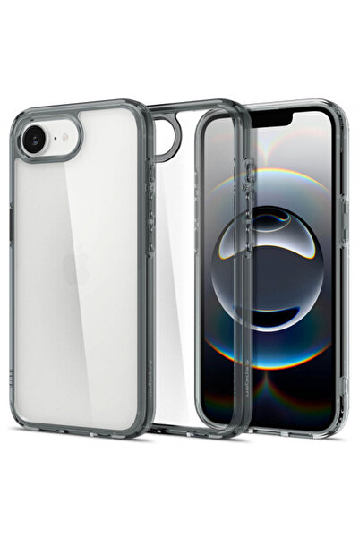 Spigen Husa pentru Apple iPhone 16e, Spigen, Ultra Hybrid, Neagra Transparenta