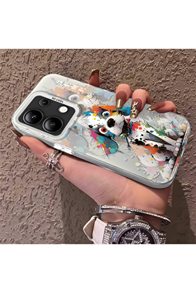 Hontinga Redmi Note 13 Compatible Phone Case Hard Shell Shock-Proof Cat and D...