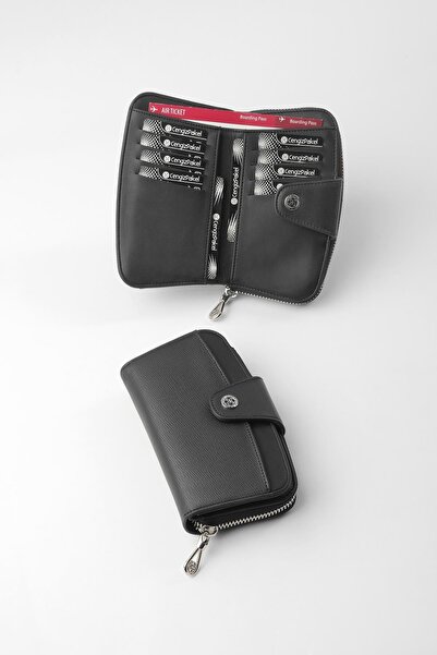 CENGİZ PAKEL Daily Women's Medium Wallet - 65311 - Black