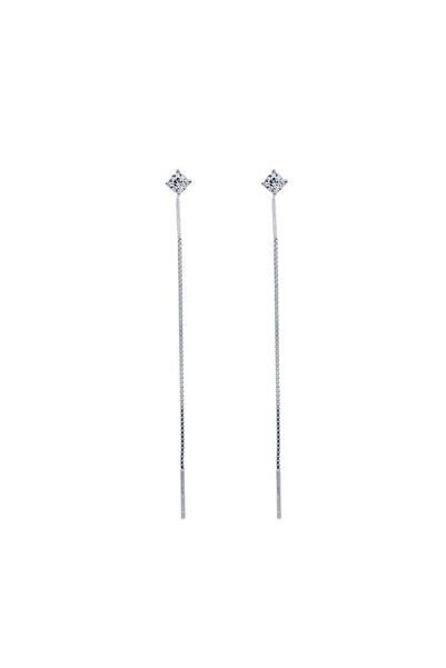 Bijuteria SORELLY Silver Wire Earrings with White Stone