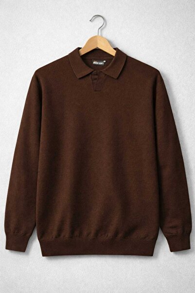 ZMODA SOFT Polo Open Collar Old Money Knitted First Quality Soft Long Sleeve ...