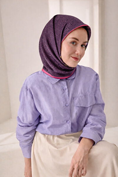 Silk Home Tivil Pure Silk 52449 Ροζ Μωβ Μοτίβο με γραμμές