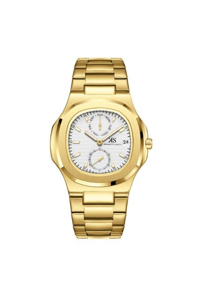 Kenneth Scott Men's Analog White Dial Watch - K25002-GBGW