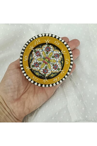 Hd Marketim Çini Sarı 8 Cm Çerezlik Kase Sosluk Sunumluk Kahvaltılık 1 Adet