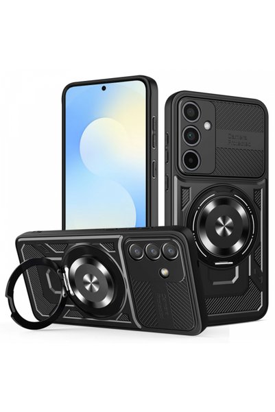 Techsuit Калъф за Samsung Galaxy S25 FE, Techsuit, RuggedCam, Черен