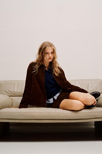 Pull & Bear Süet ana kumaş deri ceket