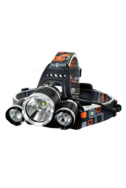 STOREONLINE Lanterna cap 5000 lumeni 3 LED 2 acumulatori reincarcabili rezistenta apa