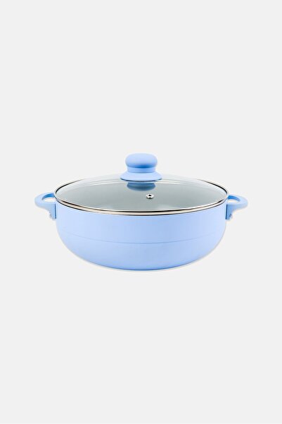 Alpine Cuisine Ceramic Coated Non-Stick Caldero With Lid, Lavender