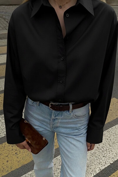 oshebu Women's Straight Cut Poplin Shirt