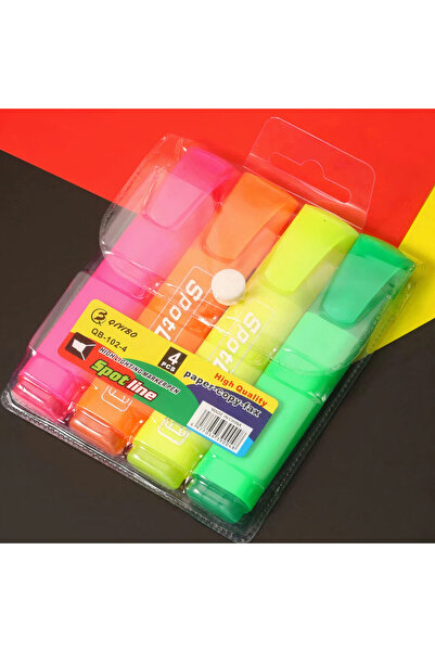 JML1 Highlighters 4/Set, Different Colors, Neon Bulk