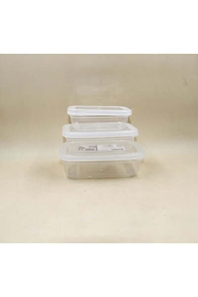 B&D Transparent Stackable Plastic Food Storage Containers, Set of 3