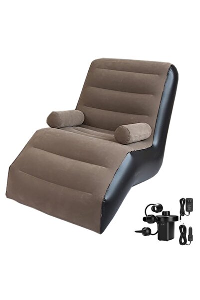 STOREONLINE Inflatable outdoor armchair with armrests, waterproof, foldable, camping relaxation
