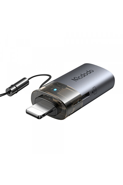 Mcdodo Card Cititor Lightning OT-7850, USB-A (OTG) - microSD, Negru