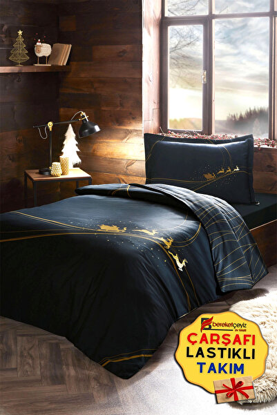 Özdilek (BEREKET ÇEYİZ) Tek Kişilik (Lastikli Çarşaf 100x200+30)Nevresim Takı...