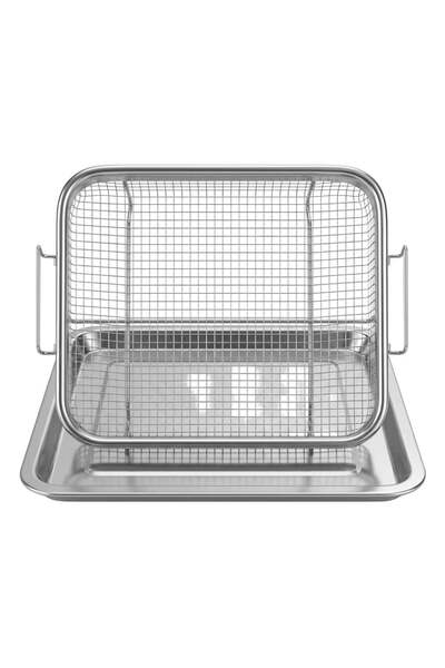 Lubeca طقم مصفاة وصينية للمقالي من الستانلس ستيل - AL-10335-4