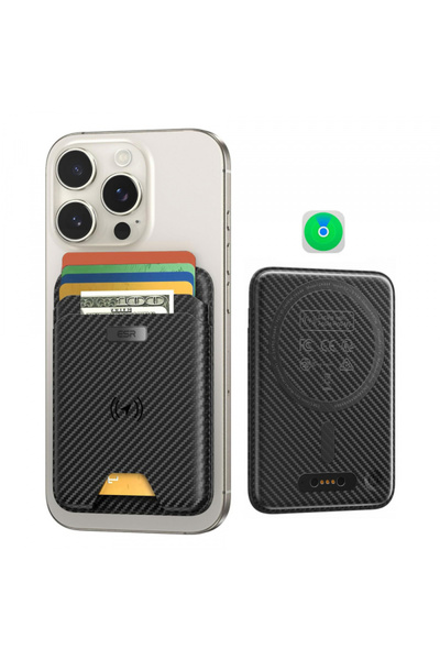 ESR Portofel Magsafe, ESR, Classic Geo Carbon, Negru