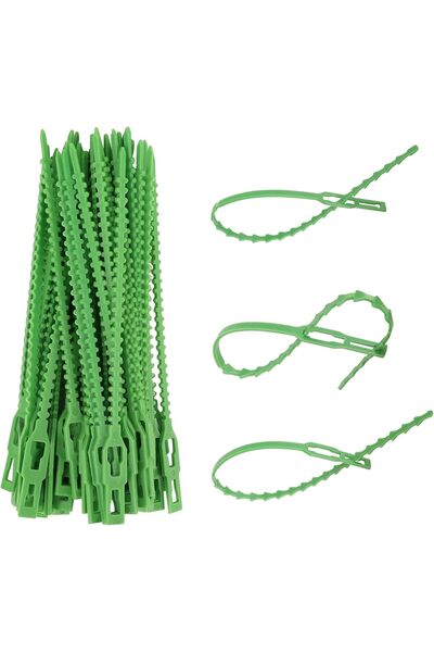 Tazweeq Adjustable Plant Ties 5 Inch by Tazweeq, 50 Pieces, Plastic Garden Ti...
