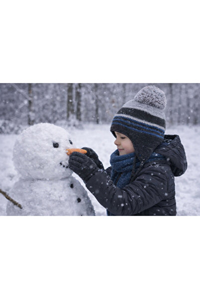 Monkabox 4-8 Years Boy's Scarf Beanie Gloves Set