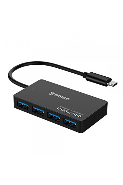 Techsuit Hub USB-C H16 QuantumNode, 4in1, Negru