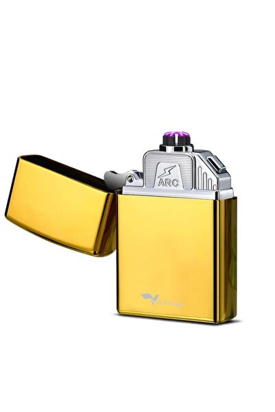 valkyrie USB Şarjlı Elektronik Çakmak | 4 Elektrotlu X Tip Mor Arc | Rüzgar G...