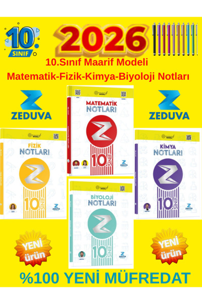 Mert Hoca Yayınları 2026 Maarif Model Zeduva 10.sınıf Matematik-Fizik-Kimya-B...