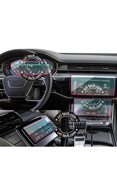 ael-tech 9H Nano Screen Protector Compatible with Audi A8/A8L Navigation, Digital Instrument, Air Conditioning Control and Rear Tablet