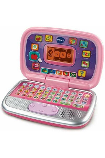 VTech Baby Laptop de jucarie, Diverpink PC ES, plastic, 24x16x6cm, roz, +3 ani,