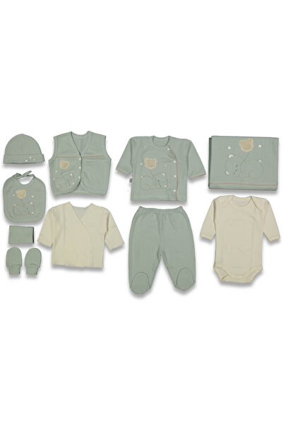 ZEYNUKO طقم زيبين للأطفال حديثي الولادة من 0-3 أشهر مع دمية دب بالونية، 10 قط...