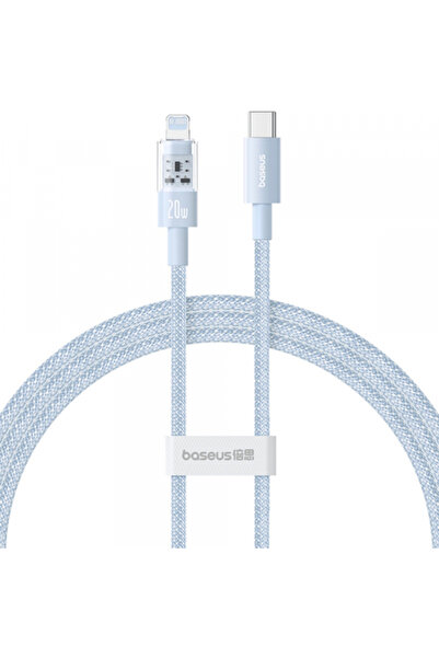 Baseus Cablu Date si Incarcare USB-C - Lightning Gem, 20W, 1m, Bleu P10373001...