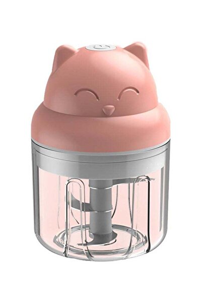 Generic Small Electric Garlic Press for Kitchen Pink 12.5x9.2x9.2cm