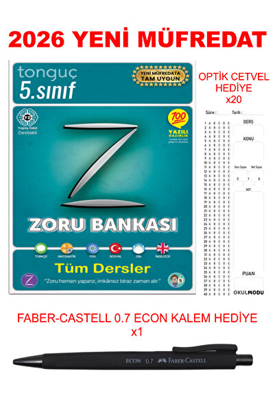 Tonguç Yayınları 5. Sınıf Zoru Bankası Tüm Dersler + Hediyeli