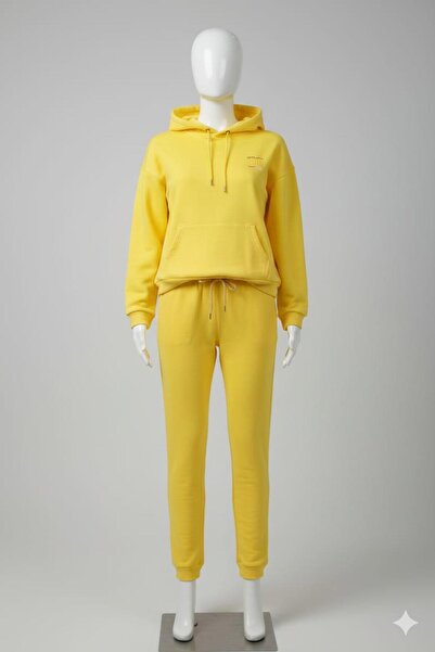 Escetic kapşonlu sweatshirt