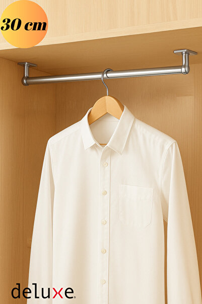 Genel Markalar Deluxe - Dolap İçi (30 cm) Yuvarlak Krom Askı Borusu( Askı Bor...