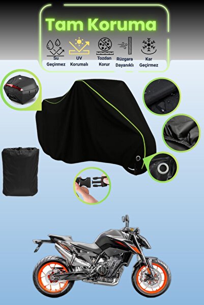 Dokaca Neo حقيبة خلفية وقفل أسود نيون قماش مجدّل متوافقة مع KTM 790 Duke، غطا...