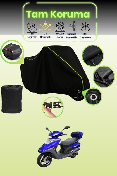 Dokaca Neo قفل أسود نيون قماش مجدّل وحقيبة خلفية متوافقة مع كينج موتور سبيكا ...