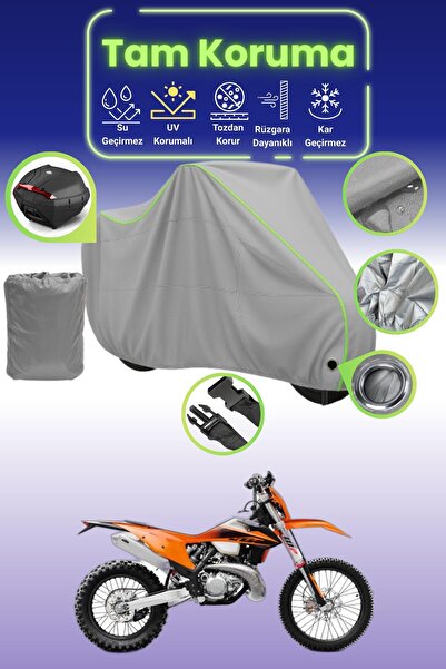 Dokaca Neo غطاء حماية رمادي نيون قماش مجدّل متوافق مع KTM 300 EXC، غطاء حماية...