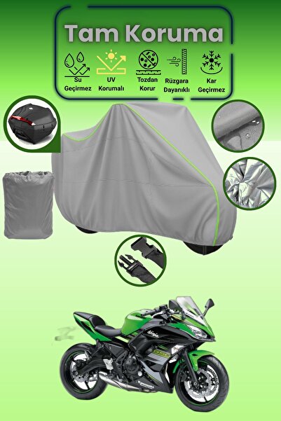 Dokaca Neo حقيبة خلفية باللون الرمادي النيون قماش مجدّل متوافقة مع كاواساكي ن...