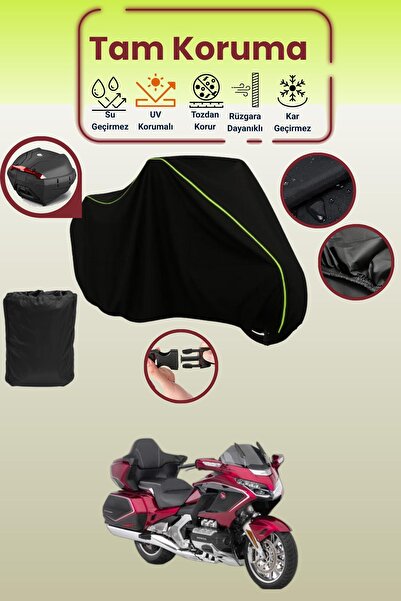 Dokaca Neo حقيبة خلفية باللون الأسود النيون قماش مجدّل متوافقة مع هوندا جولد ...