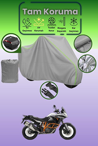 Dokaca Neo حقيبة خلفية رمادية نيون قماش مجدّل متوافقة مع KTM 1190 Adventure R...